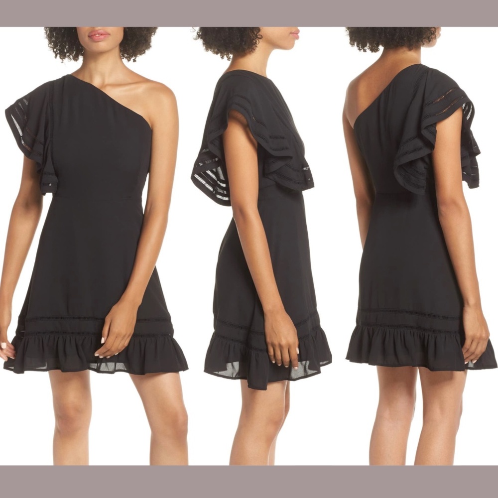 NWT $108 BB Dakota - RSVP - Toast to‎ Host One-Shoulder Mini Dress [SZ 6 ]